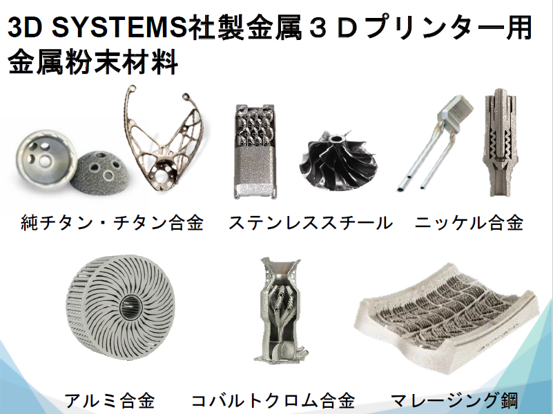 金属3Dプリンターのアプリケーション(金属粉末材料)