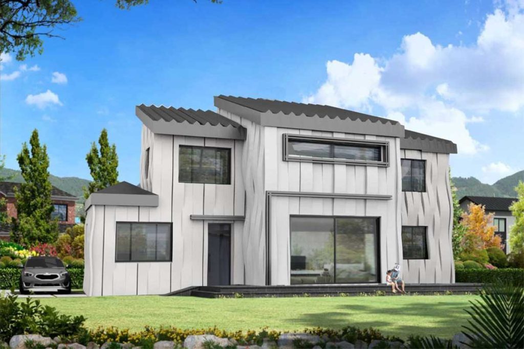 ブラックバッファロー3D社製3Dプリンティング住宅