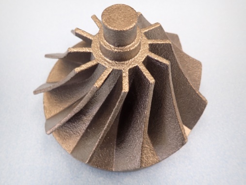 上記の鋳型から鋳造された完成品。3Dプリンターの鋳型から鋳造されたとは思えないクオリティ。