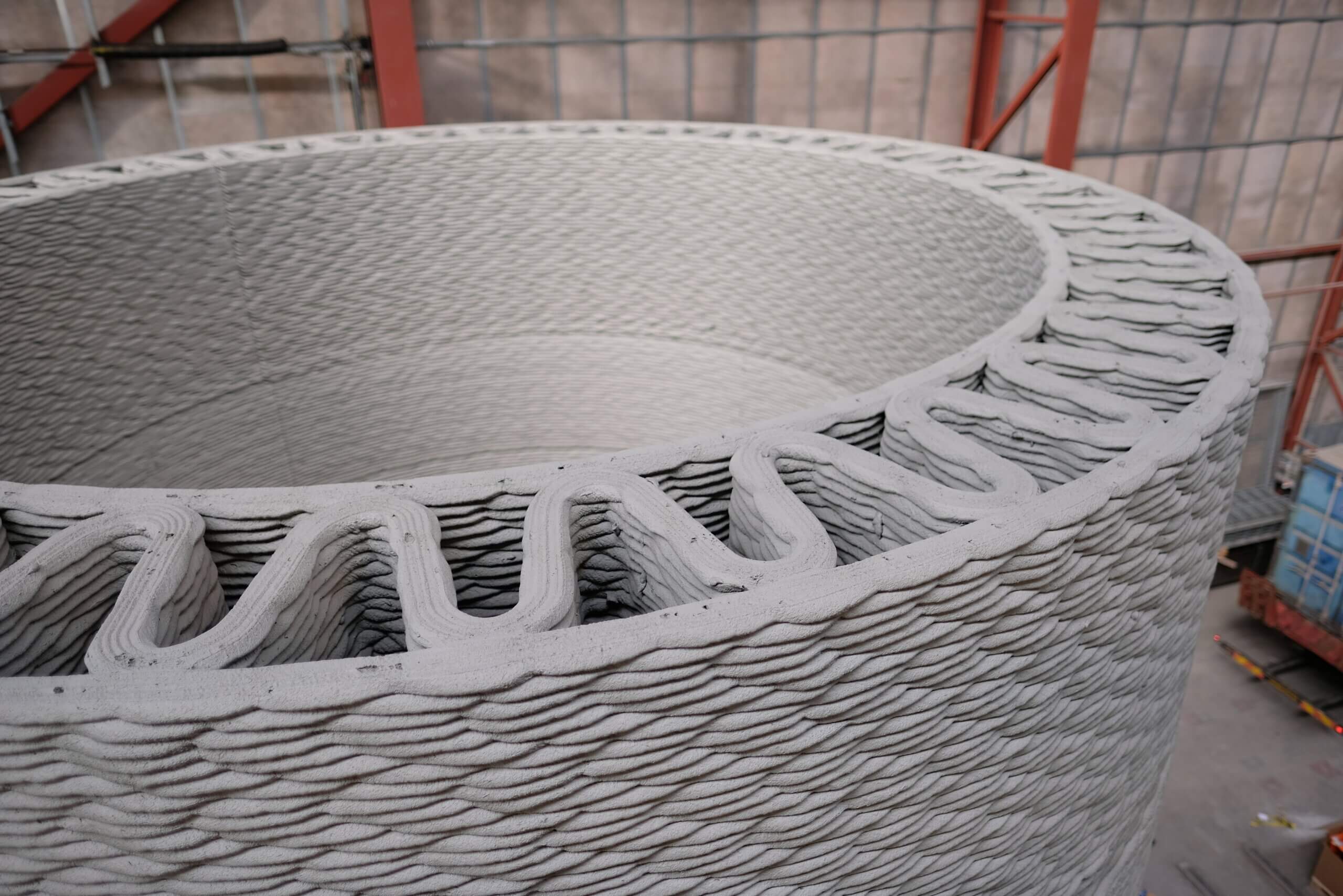 3Dプリントされたコンクリート製風力発電タワー-出典：GE社