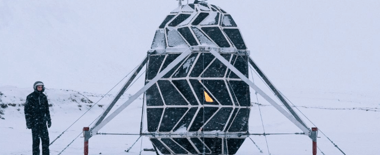 折り畳み構造の月面用住居「LUNARK」-出展：SAGA-Space-Architects社