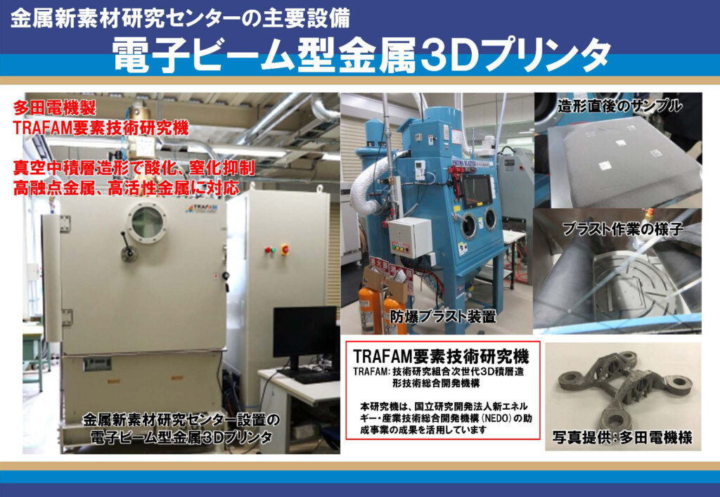 金属新素材研究センターの主要設備 電子ビーム型金属3Dプリンタ(出典:ひょうごメタルベルトコンソーシアム)