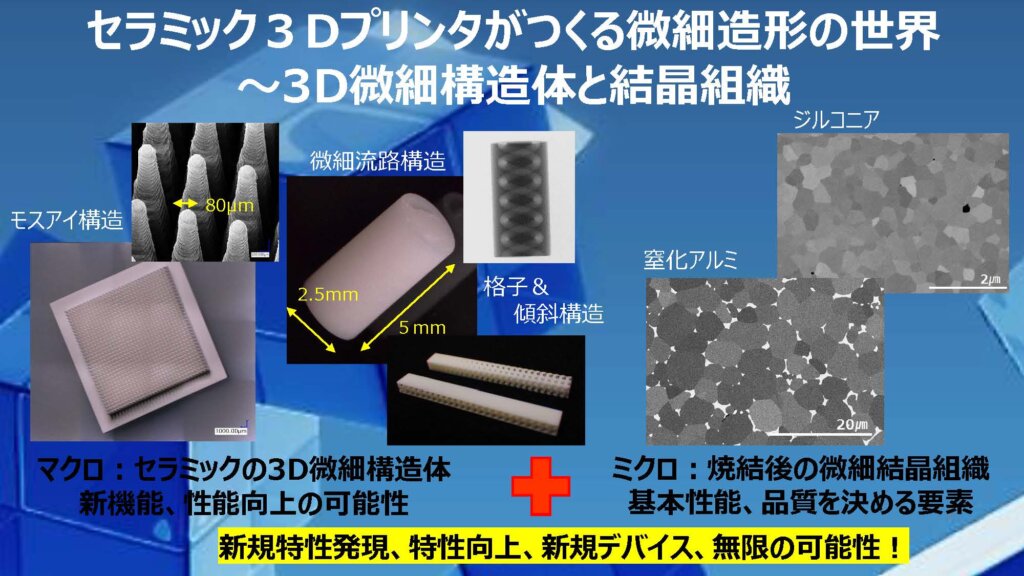 エスケーファイン 投影資料「セラミック3Dプリンタがつくる微細造形の世界」