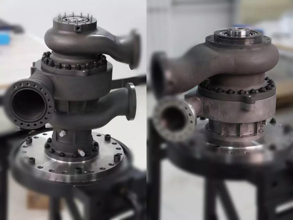  3Dプリントされた油圧テスト用のターボポンプ部品／出典：Falcontech社