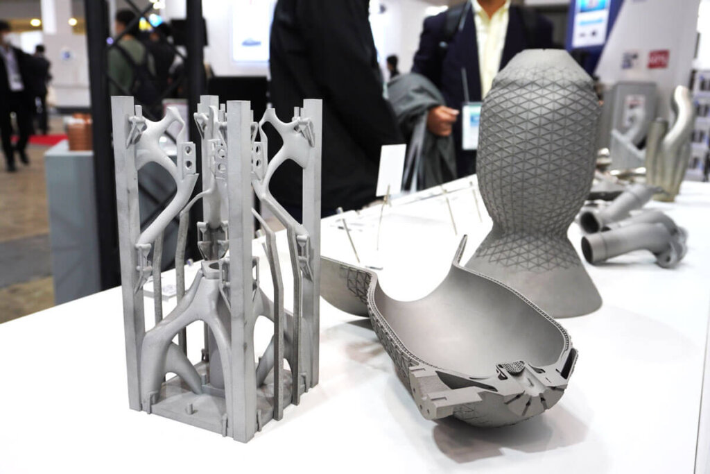 NTTデータザムテクノロジーズの3Dプリント造形物、金属