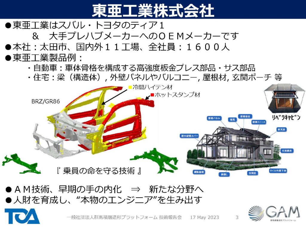 GAM参画の東亜工業の参画背景
