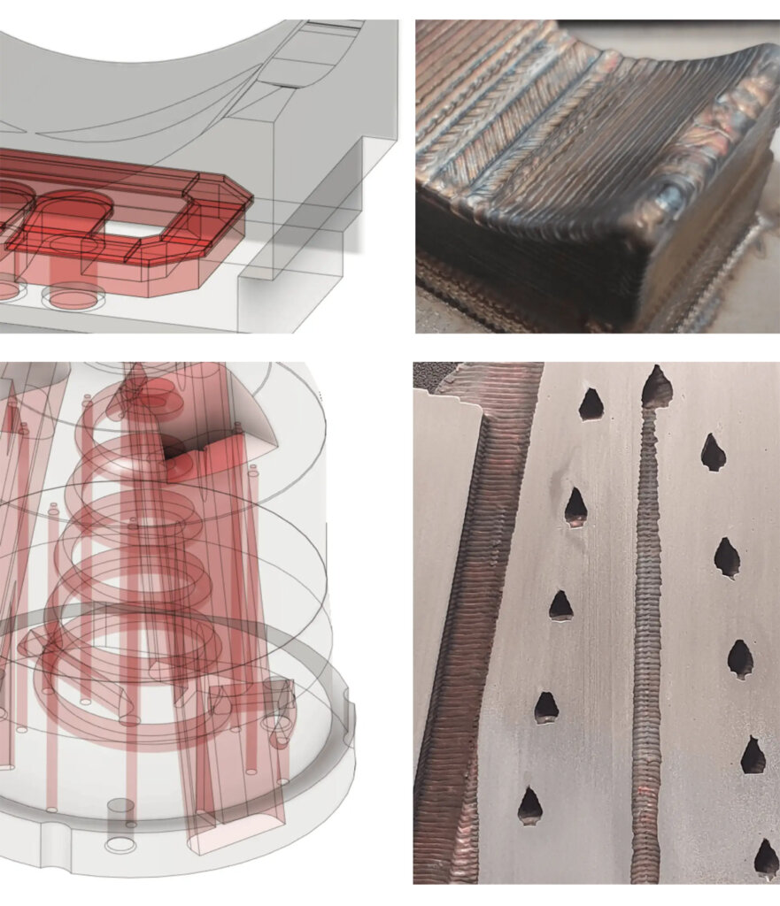 左が3Dイメージ。右が実際の造形物。
