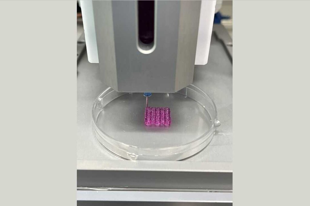 3Dバイオプリンティングの様子