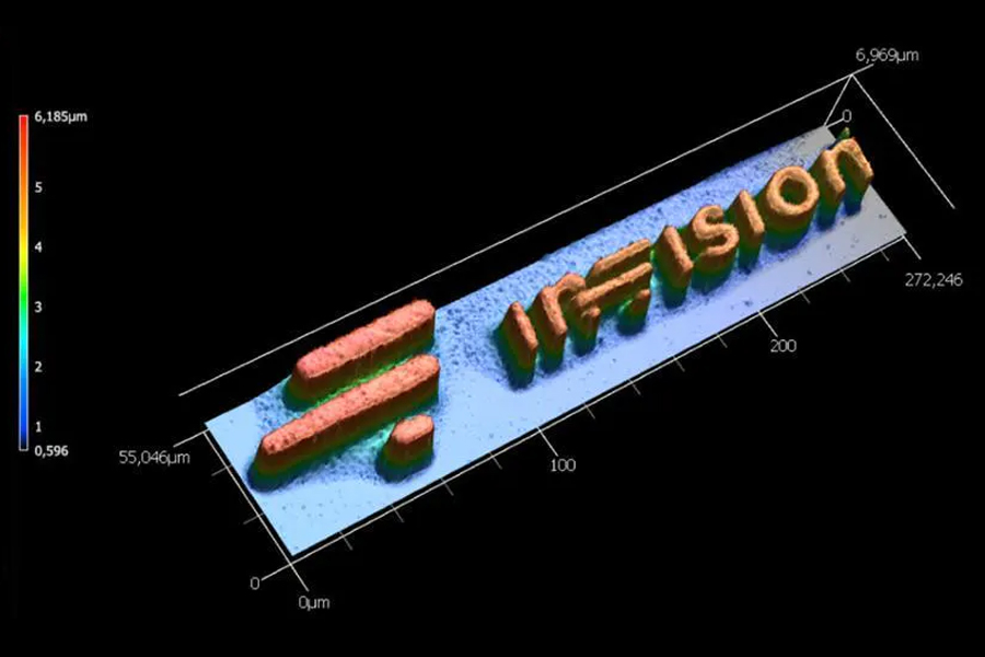 In-Visionの新装置による7umの造形サンプル