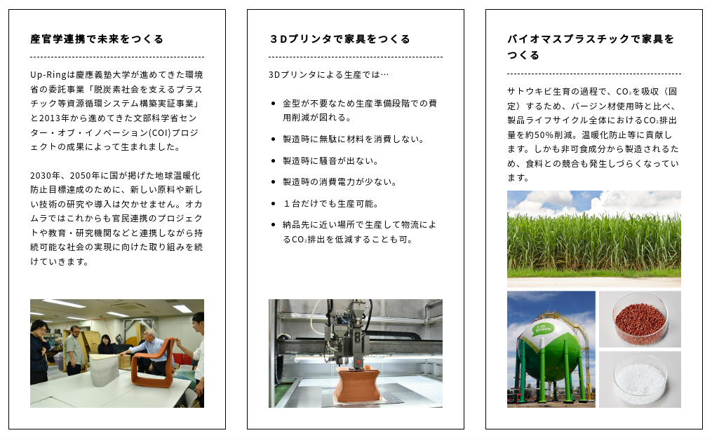 環境に優しい材料で家具を作る取り組み