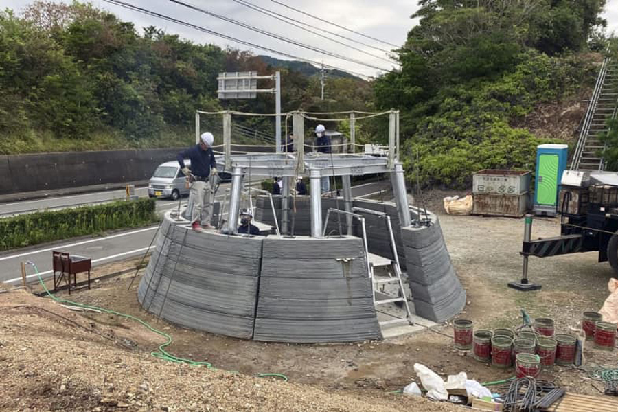 建設中のサウナ