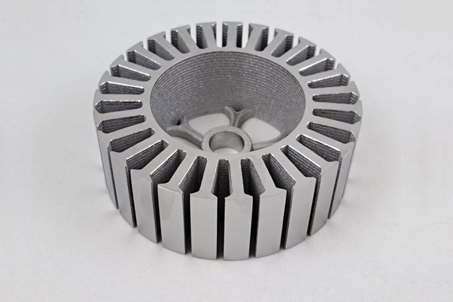 3Dプリントされた電気モーター部品。